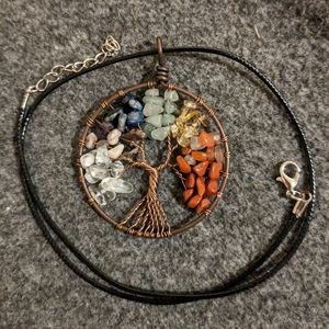 Tree of Life Rainbow Necklace Pendant
